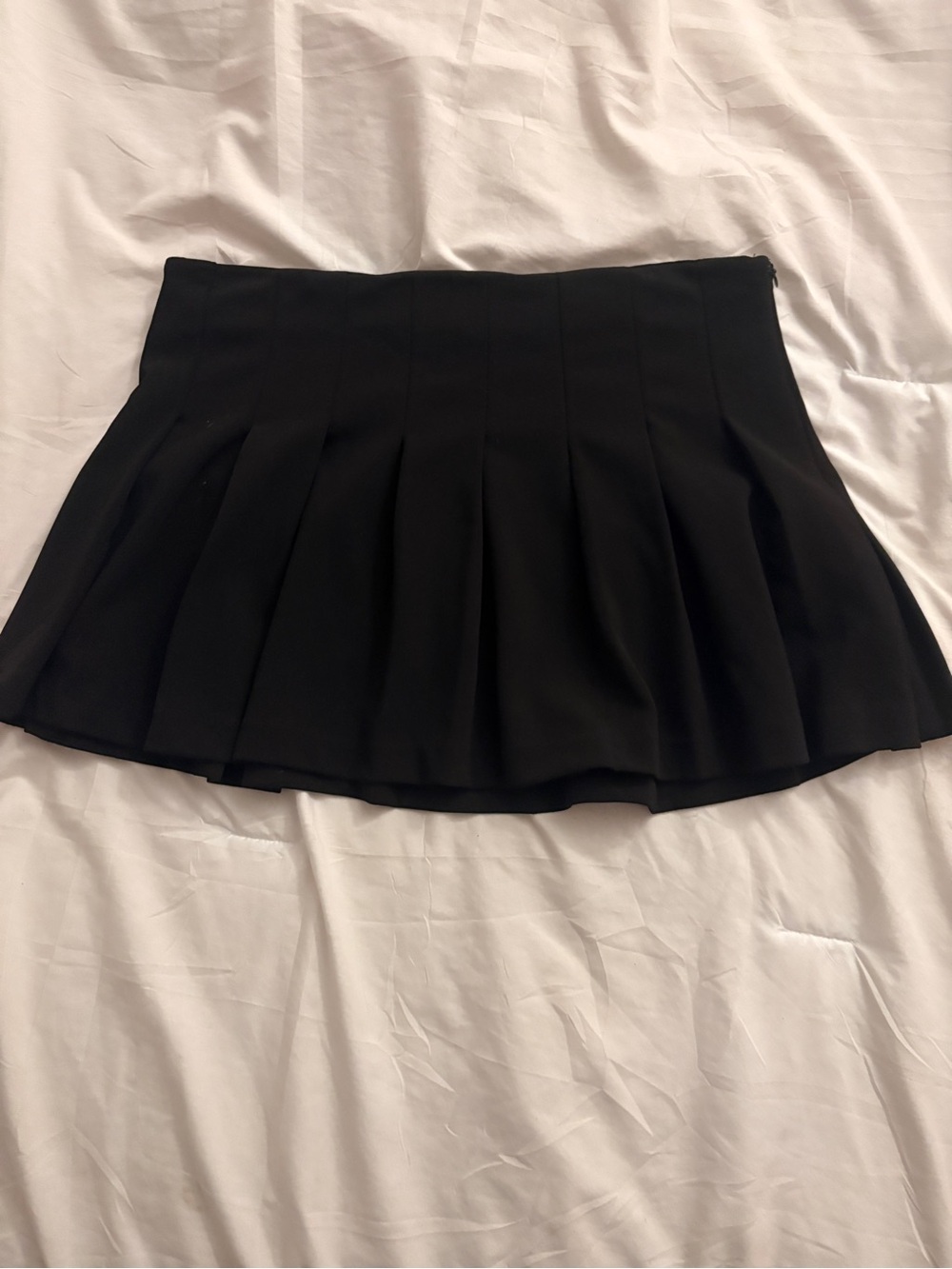 Zara Black Pleated Mini Skirt